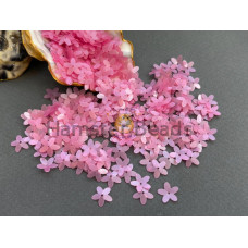 Пайетки Цветочки Pink Milky 10 мм (3 г) Китай Пайетки Цветочки Pink Milky 10 мм (3 г) Китай