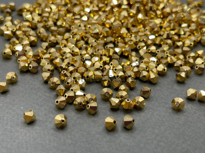 Биконусы Preciosa Crystal Aurum Full 5 мм (12 шт)