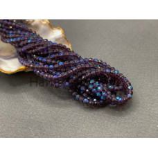 Шпинель синтетическая Amethyst AB 3 мм/ 1 нить