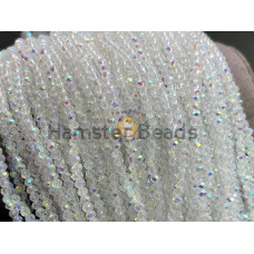 Рондели стеклянные Crystal AB #76 2×3 мм/ 1 нить