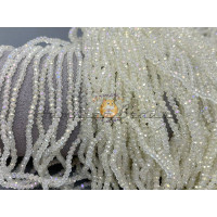 Рондели стеклянные Crystal Blond Flare #81 2×3 мм/ 1 нить