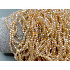 Рондели стеклянные Crystal Apricot #84 2×3 мм/ 1 нить