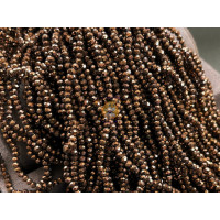 Рондели стеклянные Metallic Bronze #98 2×3 мм/ 1 нить