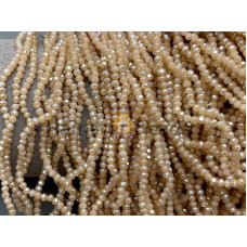 Рондели стеклянные Crystal Apricot Milk #109 2×3 мм/ 1 нить