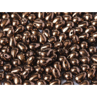 Чешские бусины Капли Jet Bronze 4x6 mm / (20 шт)
