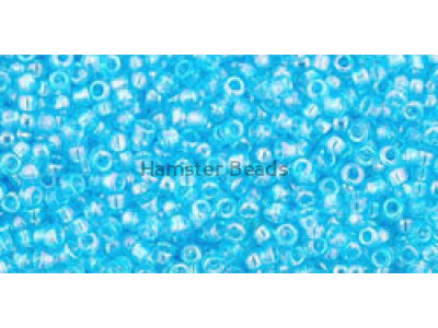 Бисер TOHO Round 15/0 TR-15-163 - Transparent-Rainbow Aquamarine
