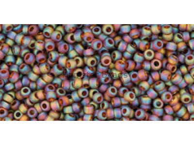 Бисер TOHO Round 15/0 TR-15-177F - Transparent-Rainbow-Frosted Smoky Topaz