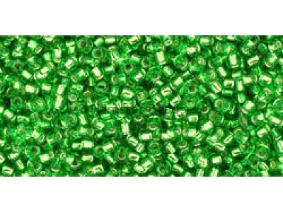 Бисер TOHO Round 15/0 TR-15-27 - Silver-Lined Peridot