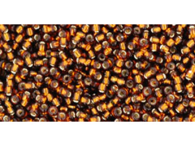Бисер TOHO Round 15/0 TR-15-34 - Silver-Lined Smoky Topaz