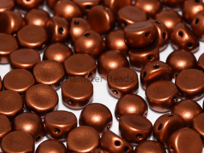 Бусины Кабошон Copper 2-hole beads 6 мм / 10 шт