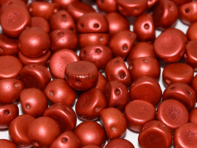 Бусины Кабошон Red Lava 2-hole beads 6 мм / 10 шт