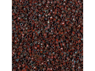 Бисер MIYUKI Delica 11/0 #DB2263 - Opaque Red Picasso