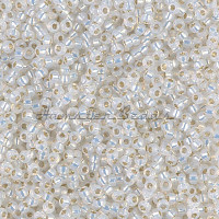 Бисер MIYUKI круглый 15/0 #0551 - Gilt Lined White Opal