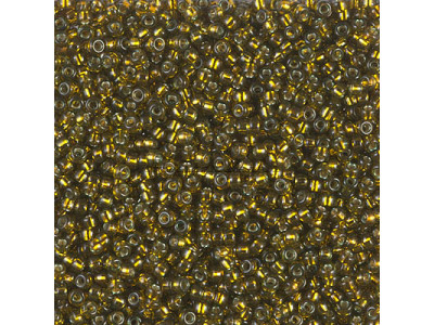 Бисер MIYUKI круглый 15/0 #1421 - Dyed Silver Lined Golden Olive