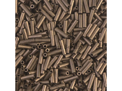 Стеклярус Miyuki Bugles #2006 - Matted Metallic Dk.Bronze 6x1,7 mm / 5 г