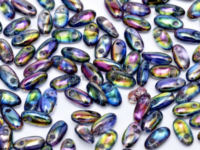 Бусины Рис Crystal Magic Blue Rizo Glass beads 2,5 x 6 mm 