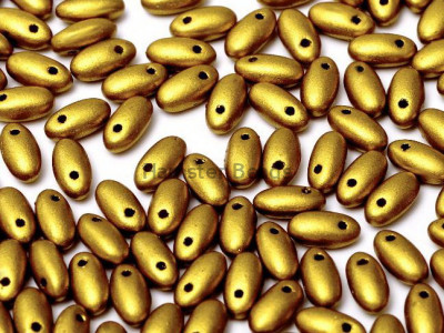 Бусины Рис Olive Gold Rizo Glass beads 2,5 x 6 mm 