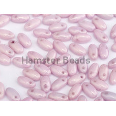 Бусины Рис Chalk White Lila Luster Rizo Glass beads 2,5 x 6 mm 