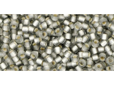 Бисер TOHO Round 11/0 TR-11-29AF - Silver Lined Frosted Black Diamond