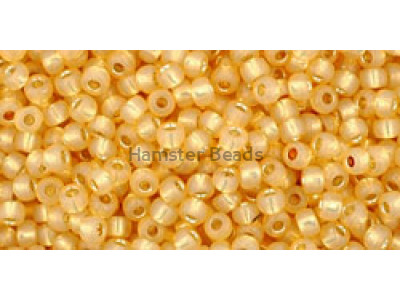 Бисер TOHO Round 11/0 TR-11-PF2110 - PermaFinish Silver Lined Milky Light Topaz