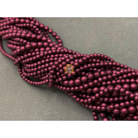 Жемчуг стеклянный Bordeaux Matt Pearl 4 мм, 6 мм (Китай) / 1 нить