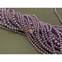 Жемчуг стеклянный Violet Lavander Matt Pearl 4 мм, 6 мм (Китай) / 1 нить