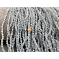 Рондели стеклянные Crystal Gray Milk #111 2×3 мм/ 1 нить
