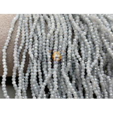Рондели стеклянные Crystal Gray Milk #111 2×3 мм/ 1 нить