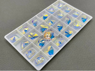 Подвеска Сердце Crystal AB 14×14 мм