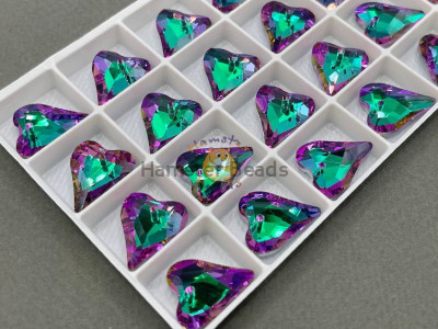Подвеска Сердце Crystal Volcano 14×17 мм