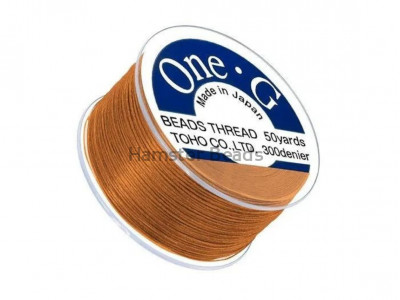 Бисерная нить TOHO One-G #15 Оранжевый /50 ярдов