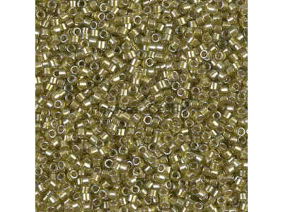Бисер MIYUKI Delica 11/0 #DB0908 - Sparkling Lt. Yellow Lined Crystal