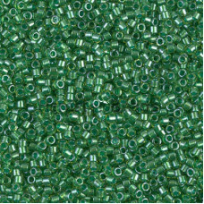 Бисер MIYUKI Delica 11/0 #DB0916 - Sparkling Green Lined Crystal