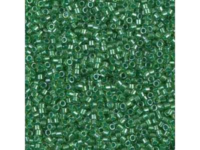 Бисер MIYUKI Delica 11/0 #DB0916 - Sparkling Green Lined Crystal