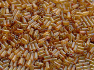 Стеклярус TOHO Bugles TB-01-Y301F - HYBRID Frosted Natural - Picasso  3x1,6 mm / 5 г