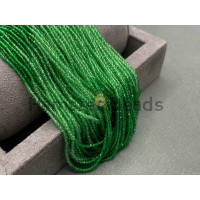 Шпинель синтетическая Chrysolite-Green 2 мм / 1 нить