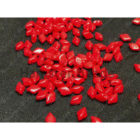 Чешские бусины MATUBO Gemduo Opaque Coral Red Glass beads 2-hole 8x5 mm 