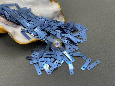 Пайетки Палочки Blue Metal Matt M.04 / 2x11 мм