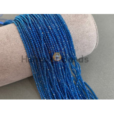 Шпинель синтетическая Capri Blue 2 мм / 1 нить Шпинель синтетическая Capri Blue 2 мм / 1 нить