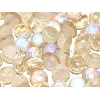 Бусины Кабошон Crystal Etched Lemon Rainbow 2-hole beads 6 мм / 10 шт
