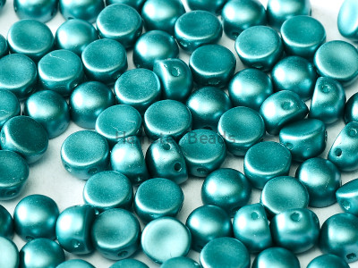 Бусины Кабошон Alabaster Pastel Emerald 2-hole beads 6 мм / 10 шт