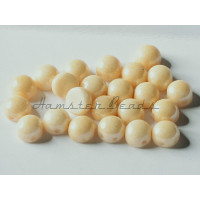 Бусины Кабошон Chalk White Champagne Luster 2-hole beads 6 мм / 10 шт