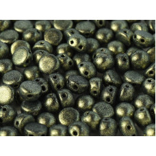 Бусины Кабошон Jet Polychrome Chameleon Dark Olivine 2-hole beads 6 мм / 10 шт