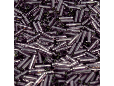 Стеклярус Miyuki Bugles #0012 - Smoky Amy Silver Lined 6x1,7 mm / 5 г