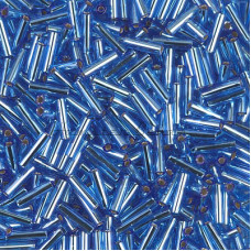 Стеклярус Miyuki Bugles #0019 - Sapphire Silver Lined 6x1,7 mm / 5 г
