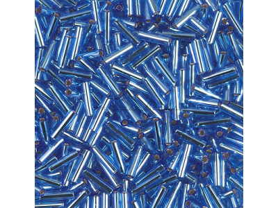 Стеклярус Miyuki Bugles #0019 - Sapphire Silver Lined 6x1,7 mm / 5 г