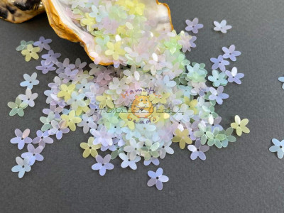 Пайетки Цветочки Pastel Mix Milky 10 мм (3 г) Китай