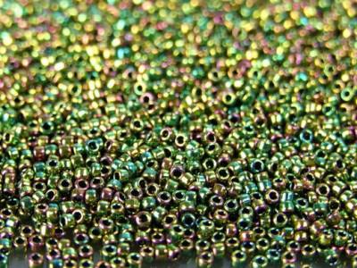 Бисер TOHO Round 15/0 TR-15-508 - Higher-Metallic Iris - Olivine