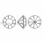 Шатоны Light Amethyst /оправа золото, ss16 (4 мм), 10 шт 