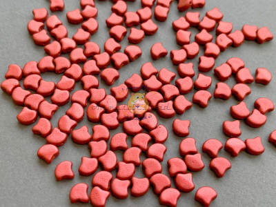 Чешские бусины MATUBO Ginko Crystal Red Lava 7,5x7,5 мм/ 10 шт 
